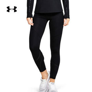 安德玛官方UA RUSH女子跑步运动紧身裤Under Armour1342893 黑色001 M