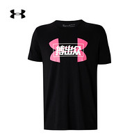 安德玛官方UA Attitude男子运动短袖T恤Under Armour1362839 黑色001 XL