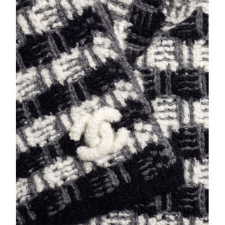 CHANEL香奈儿女士围巾  羊绒  黑色和灰色编织
