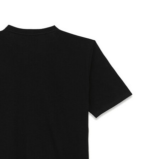 YSL/圣罗兰男装T恤短袖微罗纹圆领棉质时尚简约 黑色 S