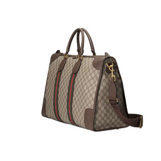 GUCCI 古驰 OPHIDIA系列 Maison联名 男士旅行包 598152 K5IZT 8340 米色/乌木色 大号