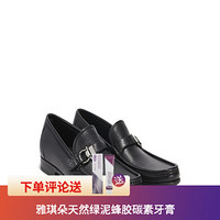 Ferragamo菲拉格慕男鞋百搭商务休闲男鞋牛皮皮鞋028594 617486 黑色 39