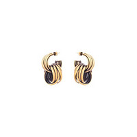 BALENCIAGA巴黎世家女饰品耳环做旧镀金黄铜多环圈复古效果