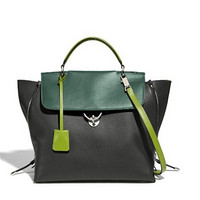 Ferragamo菲拉格慕女包手提包对比色两侧拉链设计几何形状21G849 714499