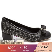 Ferragamo菲拉格慕女鞋中跟鞋几何图案设柔软小羊羔皮革01P843 715336 35