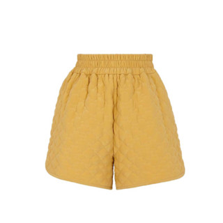 FENDI芬迪女士短裤黄色绗缝中式绉绸休闲时尚FR6259AC4QF1AKV 黄色 36