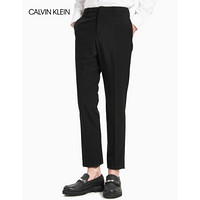 CK CALVIN KLEIN 2020春夏新款男装 可水洗羊毛小脚裤西裤 M2352W153 010-黑色 30