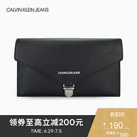 CK JEANS   春夏  女士Logo时尚翻盖长 手拿包 DH1888Q1400 001-黑色 ST