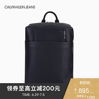 CK JEANS 2020春夏款 男包品牌Logo休闲双肩背提包 HH1967Q6000 001-黑色