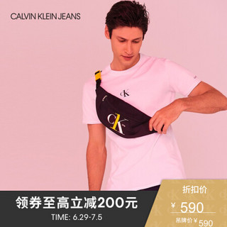 “CK ONE系列”CK JEANS 2020春夏新 男女同款Logo腰包HH2333M1100 097-黑色 ST