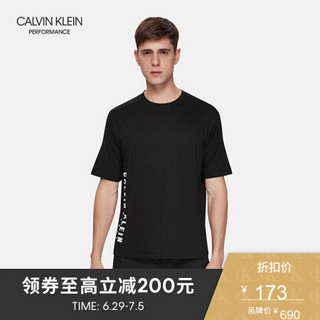 CK PERFORMANCE/ 经典款 男士透气Logo运动T恤4MS8K126 007-黑色 M