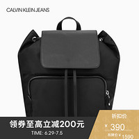 CK JEANS   春夏  女士翻盖轻便旅行双肩包 DH2045K9100 001-黑色 ST