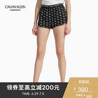 【CK ONE]CK UNDERWEAR 2020春夏款 女装纯棉短睡裤 QS6437 SL5-黑色字母 XS