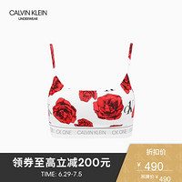 CK UNDERWEAR 2020春夏新款薄杯运动文胸QF5727AD CR5-白底红花 M