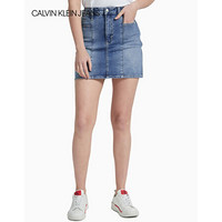 CK JEANS 2020春夏款女装 Logo时尚休闲合身牛仔短裙 J213375 1A4-蓝色 26