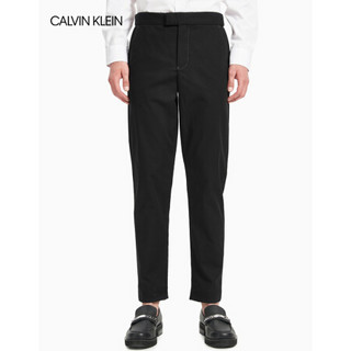 CK CALVIN KLEIN 2020春夏新款男装 锥形裤版型弹力骑行长裤 M23014C353 010-黑色 29