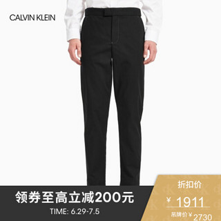 CK CALVIN KLEIN 2020春夏新款男装 锥形裤版型弹力骑行长裤 M23014C353 010-黑色 29