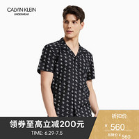 CK UNDERWEAR 2020春夏款 男装纯棉睡衣 NM1867 SL5-黑色字母 XL