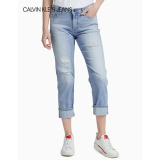 CK JEANS 2020春夏款女装时尚中腰男友版休闲牛仔裤J213426 1AA-蓝色 25/30