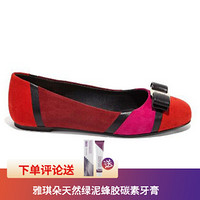 Ferragamo菲拉格慕女鞋平底鞋柔软小牛皮材质撞色设计01Q425 720546 35