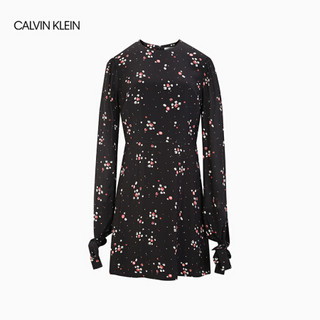 CALVIN KLEIN/CK 2020春夏款女装 轻薄连身裙W54724T307 010-黑色 34