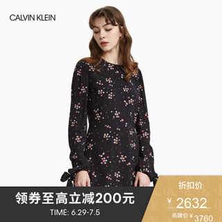 CALVIN KLEIN/CK 2020春夏款女装 轻薄连身裙W54724T307 010-黑色 34