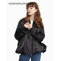 CK JEANS 2020春夏款 女装Logo单夹克外套J213851 BAE-黑色 XS