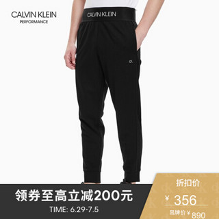 CK PERFORMANCE  男装 Logo腰边运动休闲裤 4MF9P660 007-黑色 XL