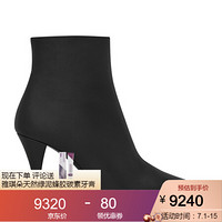 YSL圣罗兰女士时尚踝靴光滑皮革脚趾靴5800070RR001000 36