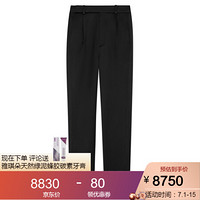 YSL圣罗兰女士时尚粘胶缎布高腰裤单褶裤590989Y145D1000 34