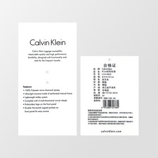 Calvin Klein 卡尔文·克莱 软箱万向轮旅行拉杆行李箱24英寸LT4149C3 020-炭灰色