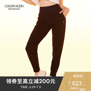 CK PERFORMANCE 2020春夏款女装 LOGO腰边休闲运动裤4WS0P662 007-黑色 L