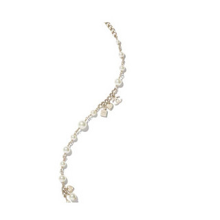 CHANEL 香奈儿女饰品项链简约吊坠人造珍珠镶嵌金属材质长款