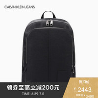 CK JEANS 2020春夏款 男包Logo简约时尚双肩包HH2289U9500 001-黑色 ST