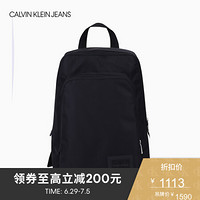 CK JEANS 2020春夏款 女包品牌Logo休闲双肩背提包 DH2398K9900 001-黑色 ST