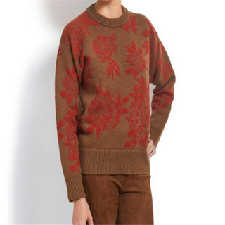 Ferragamo菲拉格慕女装毛衣柔软羊毛非凡花卉图案设计11D607 718537 M