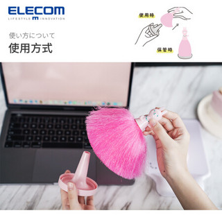 日本 宜丽客（ELECOM）电脑清洁毛刷 电脑屏幕清洁 键盘清洁软刷可爱创意小动物 蓝色 蓝色电脑清洁毛刷