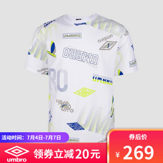 umbro茵宝 2020年夏季男子新款潮流时尚字母logo图案 UI202AP2581-001白色 M