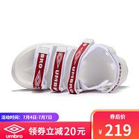 Umbro茵宝 2020年夏季新款情侣凉鞋中性时尚百搭休闲运动凉鞋 UI202FT0368-001白色 36