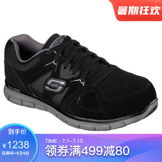 SKECHERS斯凯奇男鞋工装鞋低帮防滑减震77068 BLACK/CHARCOAL 9