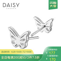 英国DAISY LONDON善缘系列耳钉女925银耳坠时尚耳环手工耳饰耳坠送女友 蝴蝶银耳钉