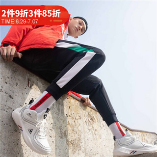 乐卡克法国公鸡潮流时尚L-ONE系列运动休闲跑步鞋男女 白色 36