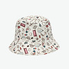 Kappa卡帕哆啦A梦联名情侣男女渔夫帽满印两面戴遮阳帽2020新款|K0AX8MX17D 韩国白-012 均码