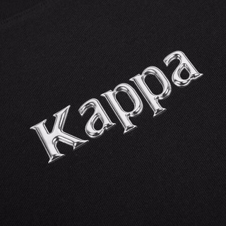 Kappa卡帕男款运动短袖休闲圆领T恤夏季印花半袖2020|K0A12TD17D 黑色-990 L