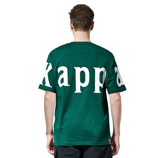 Kappa卡帕情侣男女款运动短袖休闲圆领T恤夏季字母印花半袖2020|K0AX2TD18D 高山绿-350 M
