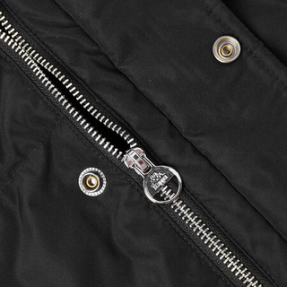 Kappa卡帕男羽绒服工装加厚连帽防寒服保暖外套K0952YY71D 黑色-990 XL