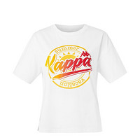 Kappa卡帕女运动短袖休闲落肩T恤夏季圆领半袖2020新款|K0A42TD28 漂白-001 S