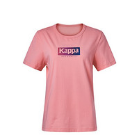 Kappa卡帕女运动短袖休闲圆领T恤夏季印花半袖2020新款|K0A42TD29 蔷薇色-5301 L
