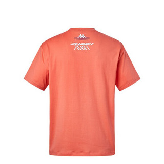 Kappa卡帕男运动短袖撞色印花休闲T恤夏季半袖2020新款|K0A32TD83 元气橘-7602 L