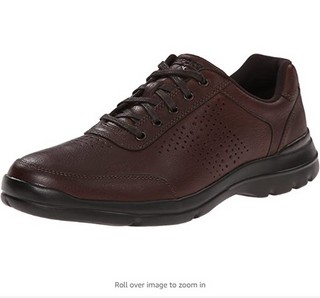 ROCKPORT 乐步 City Play 2 Perf U-Bal 男士休闲皮鞋 Brown US7.5